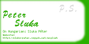 peter sluka business card